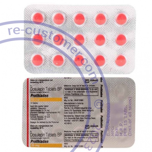 Trustedtabs Pharmacy. dosulepin tablets. Uses, Side Effects, Interactions, Pictures