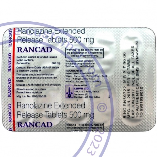 Trustedtabs Pharmacy. ranexa tablets. Uses, Side Effects, Interactions, Pictures