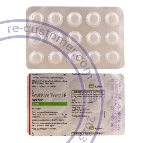 Trustedtabs Pharmacy. serc tablets. Uses, Side Effects, Interactions, Pictures