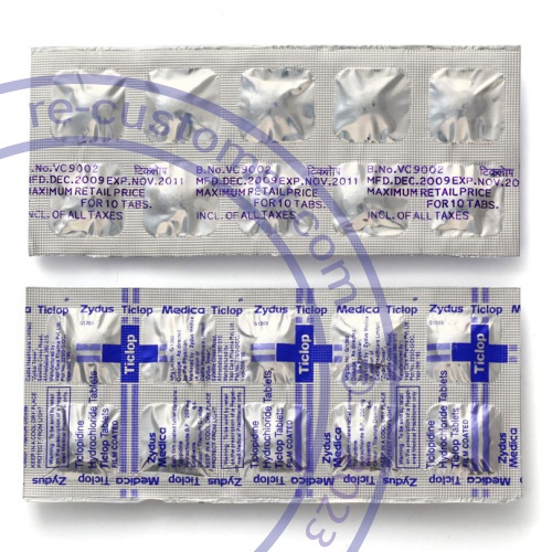 Trustedtabs Pharmacy. ticlid tablets. Uses, Side Effects, Interactions, Pictures